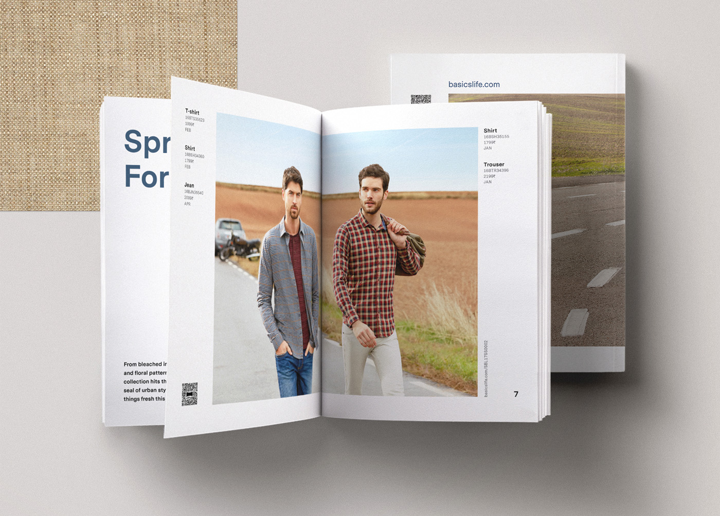 Basics spring catalog editorial design 1