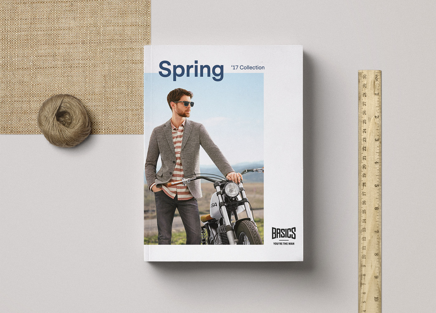 Basics spring catalog editorial design cover
